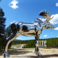 Garden large metal moose statue stainless steel animal sculpture